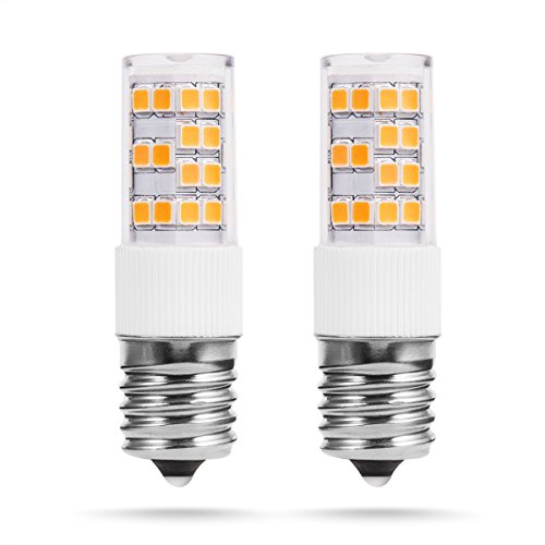 LED Light Bulbs E17 Base 60W Equivalent, JandCase 6W, 600lm, 33000K, Bulbs for Ceiling Fan, Not Dimmable, 2 Pack