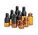 24PCS Mini Amber Glass Essential Oil Dropper Frascos la botella con el...