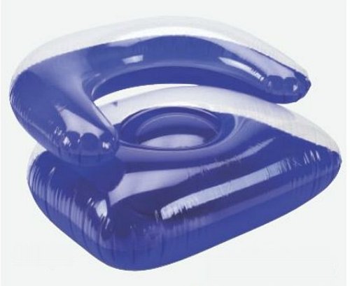 Sessel aufblasbar Poolsessel Lounge Sofa Luftsessel Sitzsack Luftmatratze blau