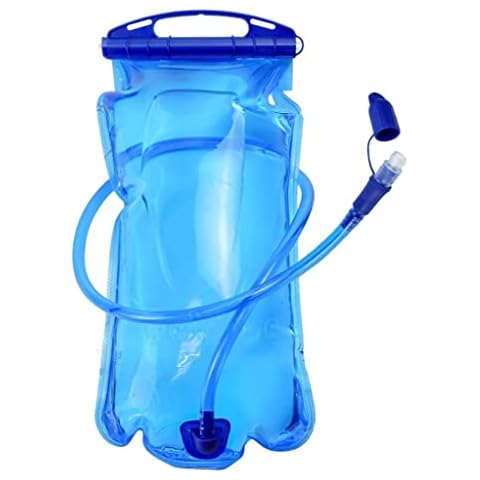 NuCamper 2/3L Leak Proof Water Hydration Bladder, BPA Free Hydration Pack Replacement,Water Storage Reservoir with Wide Opening for Outdoor Sport Cycling,Hiking,Backpacker (2L, Blue-1) Cover