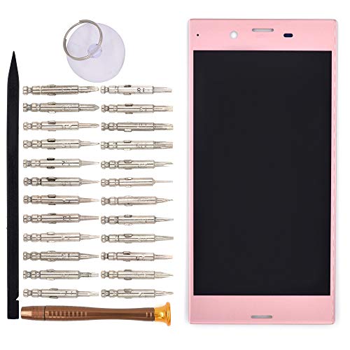 Image of LCD Screen Display with Digitizer Touch Panel Without Bezel Frame Compatible with Sony Xperia XZ F8331 F8331 F8332(Pink)