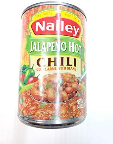 Nalley Jalapeno Hot Chili Con Carne with Beans, 14-Ounce Cans (Pack of 16)