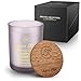 Produktbild Luana Rose Duftkerze Geschenkset - 100% Soja Wachs Kerze für Aromatherapie - Lange Brenndauer 50Std - Geschenk Kerze Holzdeckel - Kerzen im Glas (Relaxing Lavender)