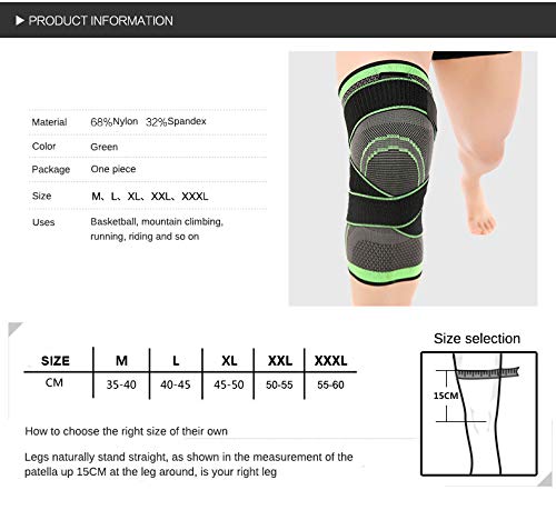Asoonyum Knee Sleeve,Compression Fit Support - For Joint Pain And Arthritis Relief, Improved Circulation Compression - Wear Anywhere - Single. #TOP1