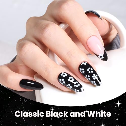 Image of Beetles Gel Nail Polish Set - Twilight Gleam 6 Colors Cat Eye Glitter White Black Silver Shimmer Sparkle Gel Polish Kit with Magnet Soak Off Nail Art Uv Led Home Salon Spring Summer Gift for Women