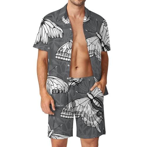Chemise Hawaïenne Hommes Ensemble Léger 2 Pièces Short et Pantalon