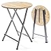 Produktbild Onbest Stehtisch klappbar  110cm hoch  massive Tischplatte aus Holz  rund Ø78 cm  für In- & Outdoor Bistrotisch  Biertisch  Gartentisch  Partytisch - Stehtisch (Stehtisch)