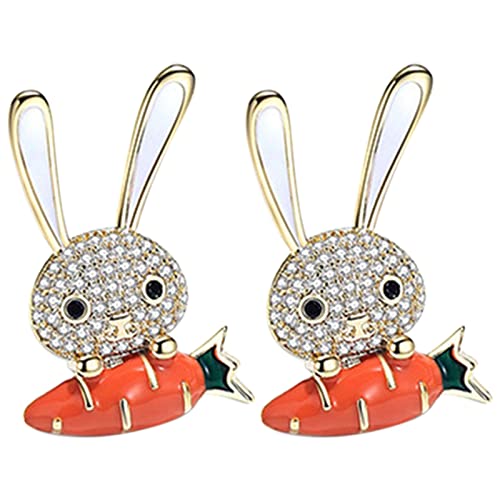 Boucles d'oreilles de baseball rétro lapin légères anti-allergie femme