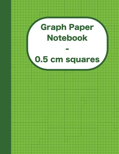 Graph Paper Notebook - 0.5 cm squares: 0.5 cm x 0.5 cm