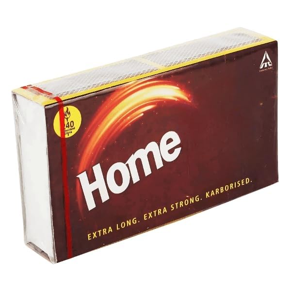 Image of GOSHAN HomeLights Big Match Box (Pack of 5 Matchboxes) Karborised 200-250 Large Match Sticks For Kitchen, Pooja & Craft | Extra Long, Extra Strong Matchsticks