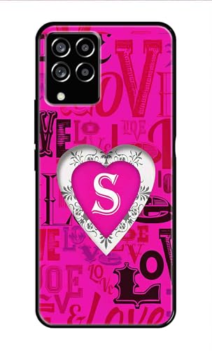Image of Metal TPU Printed Back Cover for Samsung Galaxy M53 5G (Alphabet S -J1) 360 Degree Protection | Camera Protection -25092024(AR)