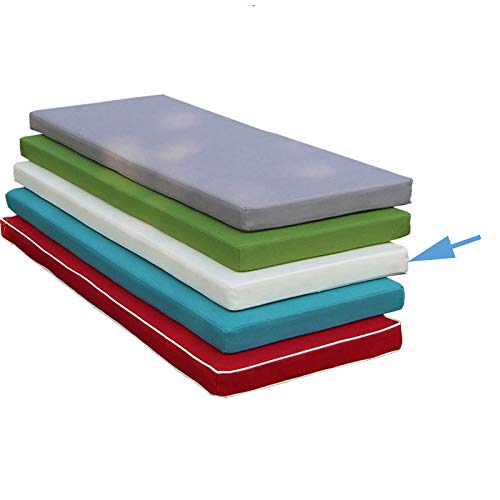 qwqqaq Patio Rectángulo Cojín para Banco,elástico Espesar Almohadillas para Sillas De Comedor,Impermeable Antideslizantes Cojín Settee para Muebles De Silla Patio W 100x35x5cm(39x14x2inch)