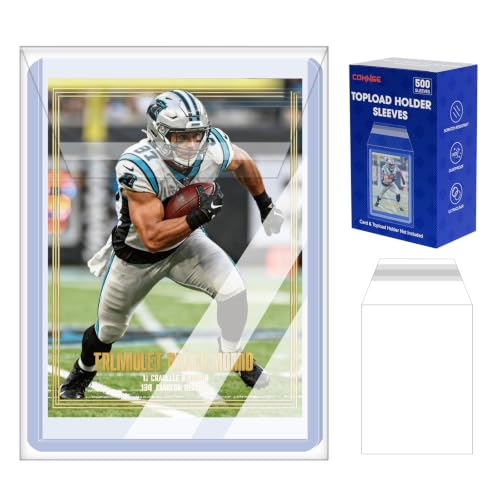 Resealable Top Loader Sleeves - Ultra Clear Team Bags for 35PT-75PT Toploaders Card Holder Prevent Scratches & Dust Ultimate for Sports Game Trading Cards Storage and Shipping(500 Count)