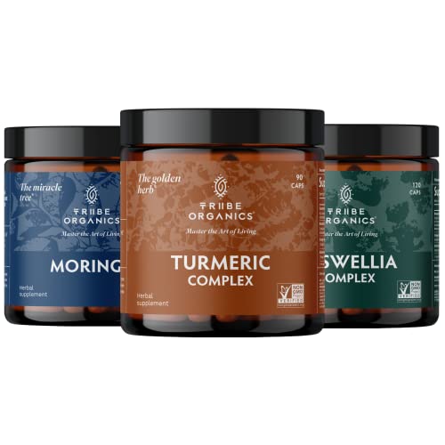 Revitalize Trio - Turmeric C3 Complex, Boswellia Complex, Organic Moringa - Immunity Support, Detox, Liver & Digestive Support #TOP30