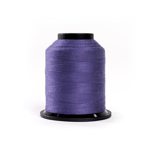 Finesse Thread Solid Colors | 100% Polyester, 3ply, 50wt | Thread Cones | 100% Polyester Thread for Quilting and Sewing (Grape, 1,100 Yards)