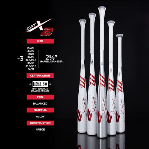 Image of Marucci CATX2 Baseball Bat, 2 5 /8 inch Barrel, -3 Drop, BBCOR Certified, Balanced