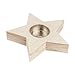 Produktbild Teelichthalter aus Holz, Stern, 13cm x 13cm x 2,4cm | Kerzenhalter, Kerzenständer, Kerze, Winter, Advent Weihnachten | Dekoration aus Holz