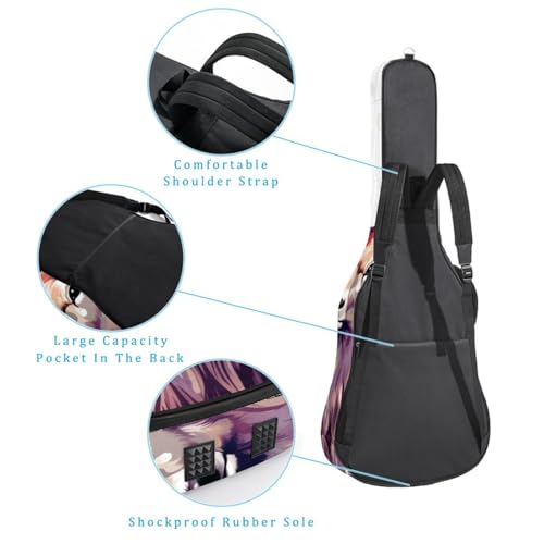 Sac pour guitare imperméable avec couche de protection antichoc
