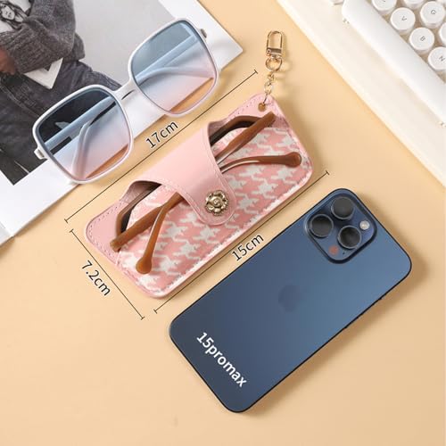 Image of kytasryl Soft Leather Sunglasses Bag,Travel Sunglass Holder Eyeglass Case Portable Slim Sunglasses Pouch