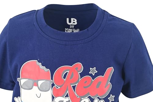 Image of Boys 2pc Shorts Set Outfit Short Sleeve Shirt with Fun Applique Print and Shorts