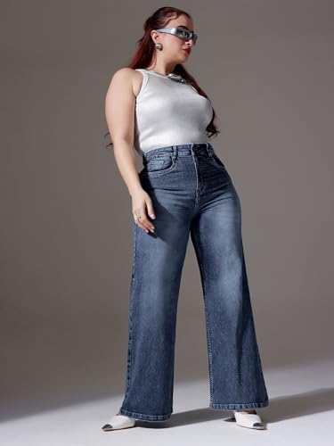 Image of Miss Chase A+ Women's Bootcut High Rise Regular Stretchable Denim Jeans
