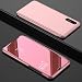 Produktbild FNBK Huawei P20 Hülle Spiegel Cover Mirror Case Flip Schutzhülle Roségold Handyhülle Wallet Handy PC Bumper Backcover Stand Stoßfest Bookstyle Männer Frauen Handytasche