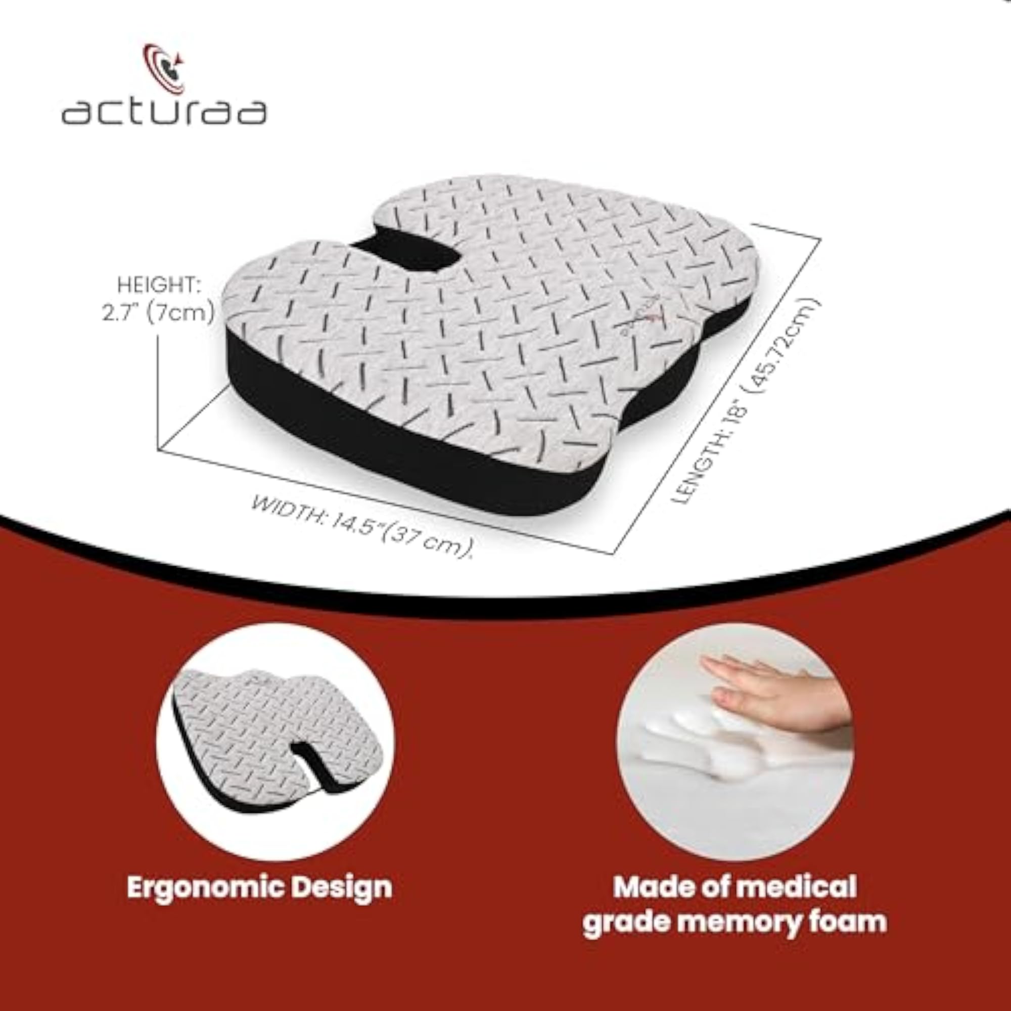 Memory Foam Coccyx Cushion for Tailbone Pain Relief