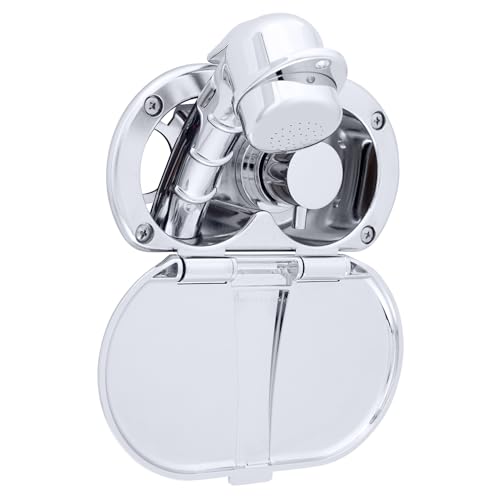 Ambassador Marine Aidack- Transom Shower (Hot/Cold Mixer), Chrome Cup & Lid, Small Chrome Sprayer, 6' Stainless Steel Hose, Chrome Aidack Handle - 136-1708-CP-W