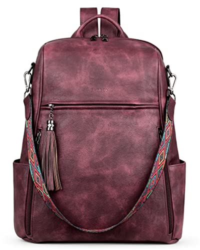 Fadeon Laptop Backpack Purse For Women Large Designer Pu Leather Laptop Bag, Ladies Computer Shoulder Bags #TOP8