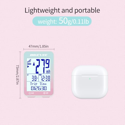 Image of GPS Bike Computer Wireless Bicycle Speedometer Odometer 9 Languages Auto Backlight Auto Start Stop IPX7 Waterproof 2.4 Inch LCD Supports MPH KMH