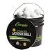 Champion Sports Lacrosse Balls in a Bucket: Regulation Training, Practice and Game Play Ball Set - 36 Count - NCAA and NFHS Certified - White