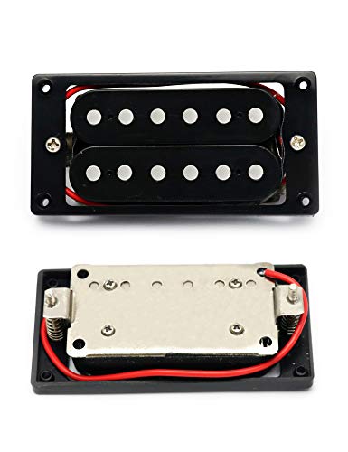 Metallor Electric Guitar Humbucker Pickup Double Coil Ceramic Magnet Pickup Guitar Parts Replacement Neck And Bridge Set Of 2Pcs (Black) 示例： Adidas Blue Sneakers #TOP4