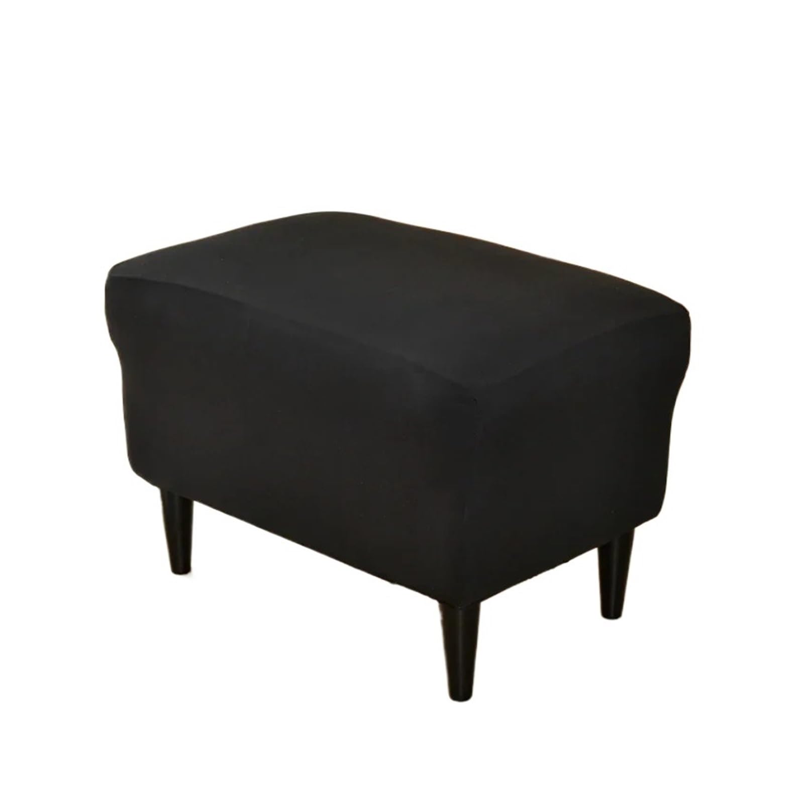 GCYEIDMA Wing Chair Slipcover Thicken Plush Wing Chair Cover Stretch WingBack Armchair Slipcovers Elastic Single Sofa Covers with Seat Cushion(B7 Footstool Cover)