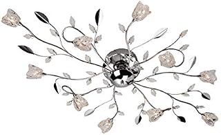 Firstlight Products 8362CH Cindy 10 Light Flush Fitting, Chrome with Clear Glass
