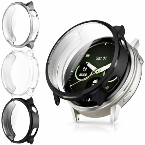 [3���p�b�N] �X�N���[���v���e�N�^�[ & �P�[�X Garmin Venu 4 41mm�Ή� �\�t�gTPU���b�L�P�[�X �S�ʕی�X�N���[�� �t���J�o�[�o���p�[ Venu 4 41mm�X�}�[�g�E�H�b�`�Ή�