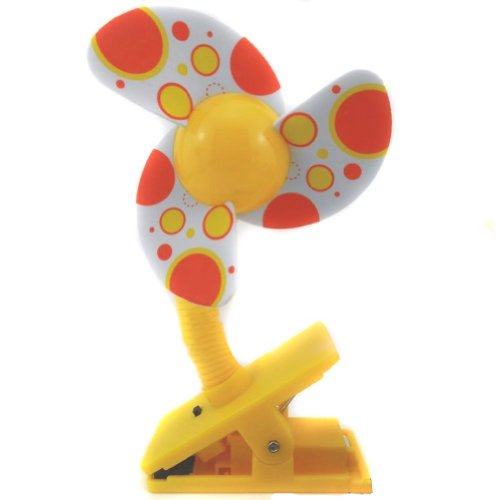 KF Baby Clip-On Mini Stroller Fan, Yellow