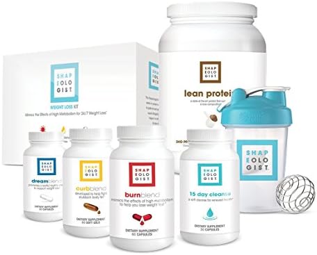   Shapeologist Weight Loss Kickstarter Bundle for Men and Women - 60 Day Kit - 15 Day Cleanse, Burn Blend, Curb Blend, Dream Blend, Lean Protein with Blender Bottle®  
