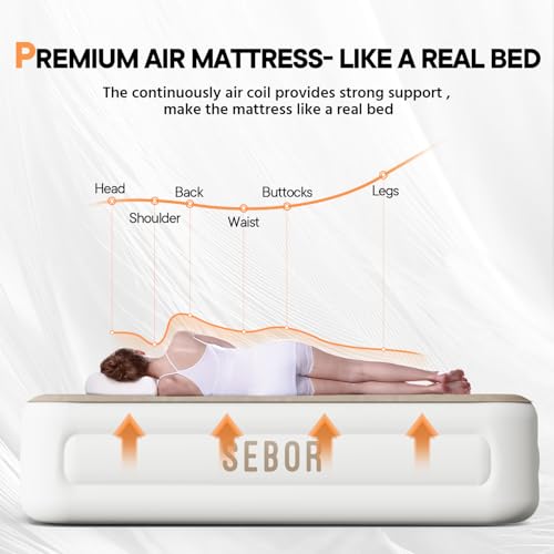Sebor Air Mattress Queen with Built in Pump SEBOR-COC-HQ の商品画像 3