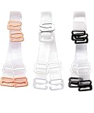 WingsLove 3 Pairs Clear Crystal Invisible Replacement Adjustable Bra Shoulder Straps(3Pairs--10mm Width, Transparent)