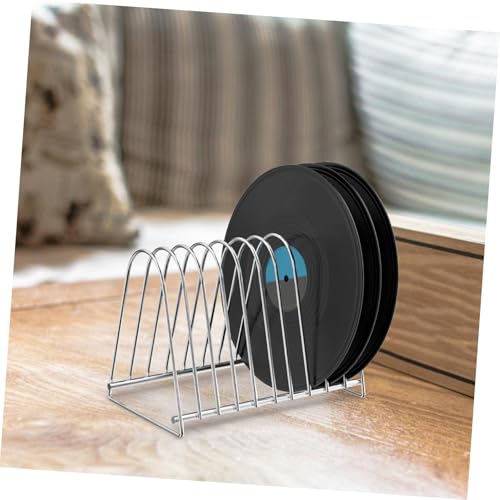 MUELODSIC Vinyl Schallplattenständer aus Edelstahl Platzsparendes Regal für Vinyl Alben und Cds Stabiles Aufbewahrungssystem mit Modernem Design Einfach Zusammenbaubar ohne Werkzeug