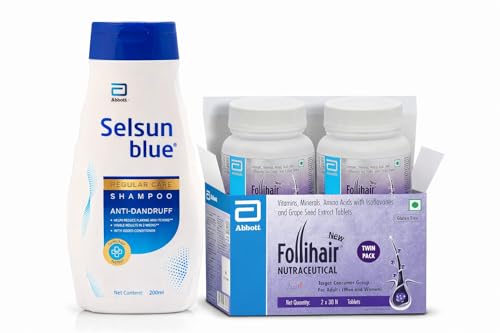 Image of Follihair New Twin Pack + Selsun Blue 200ml Shampoo Combo