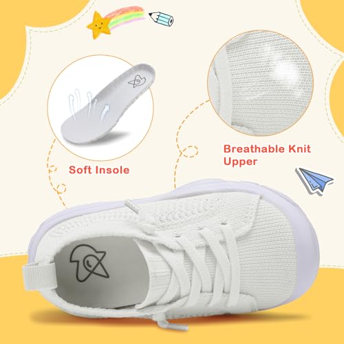 Image of LeIsfIt Toddler Shoes Boys Girls Wide Toe Box Breathable Slip-On Sneakers Kids Lightweight Barefoot Feel Shoes for Everyday Play