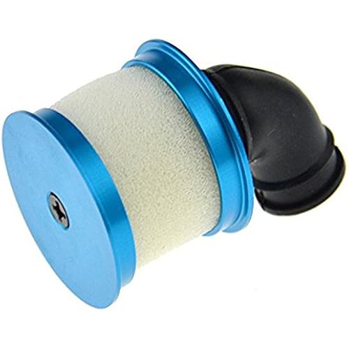 ShareGoo RC Aluminum Capped Air Filter Element Sponge 04104 Upgrade Parts Compatible with 1/10 HSP Traxxas Himoto Redcat RC Nitro Truck Buggy (Blue)