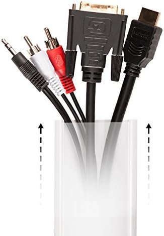 Small Corner Duct Cable Raceway - White - 1.69"x0.9" - 5 Feet