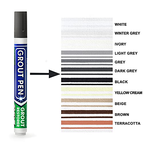 Grout Pen Dark Grey Tile Paint Marker Waterproof Grout Paint, Tile