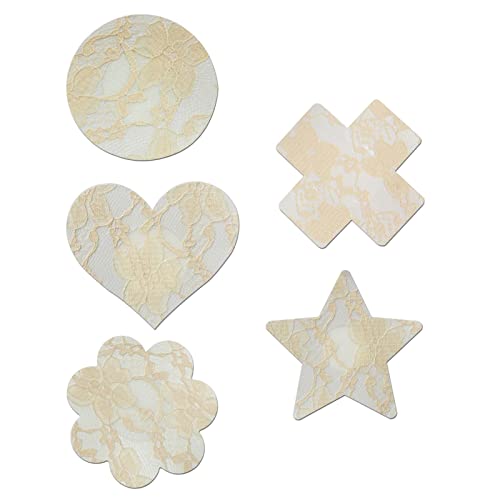 30 Pieces Nipple Cover Breast Pasties Round Heart Plum Shaped Disposable Breast Covers Self Adhesive Petal Bra Pasties #TOP3