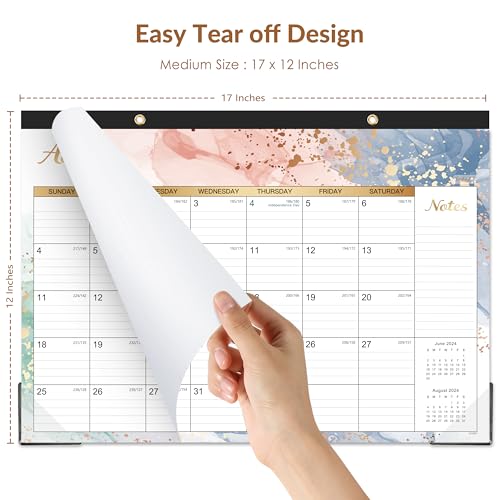 2025-2026 Desk Calendar - Calendar 2025-2026 from July 2025 - December 2026, 17" x 12", Calendar Wall/Desk 18 Month with Protector Corner, Large Blocks - Image 5