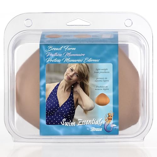 – 1PCS Foam Mastectomy Breast Form Prosthesis Bra Insert Pad for Swimwear - 5 Sizes (SEE SIZE CHART ON LEFT)3