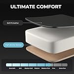 GTPLAYER Gaming Chair, Computer Chair with Footrest and Lumbar Support, Height Adjustable Game Chair with 360°-Swivel Seat and Headrest and for Office or Gaming (Faux Leather, Black) - Image 3