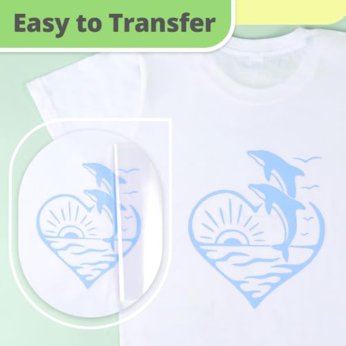 Image of HTVRONT Blue HTV Vinyl Roll - 12 inch x 10ft Blue Iron on Vinyl for All Cutter Machine & Silhouette Cameo, Heat Transfer Vinyl Rolls for t Shirts - Easy to Cut & Weed for Heat Vinyl Design
